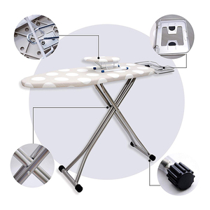 Planche à <span class=keywords><strong>repasser</strong></span> de table multifonctionnelle avec porte-vêtements Organisateur d'<span class=keywords><strong>armoire</strong></span> compact Salle de bain Osier Lin Plastique Coton - Product Image 4
