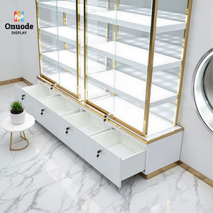 Vitrine de présentation de bijoux de luxe écologique en bois avec éclairage LED, taille et couleur personnalisables pour les bijouteries, <span class=keywords><strong>comptoir</strong></span> en verre durable - Product Image 5