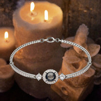 Bracelet tendance unisexe en laiton fait main avec incrustations de cristaux, perles ajustables, idéal pour les fêtes, cadeau créatif et élégant