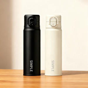 Botella de Agua Aislada de Doble Pared Ecológica de 500 ml con Logotipo Personalizado, Vaso Portátil de Acero Inoxidable 304 para Uso en el Automóvil - Product Image 1