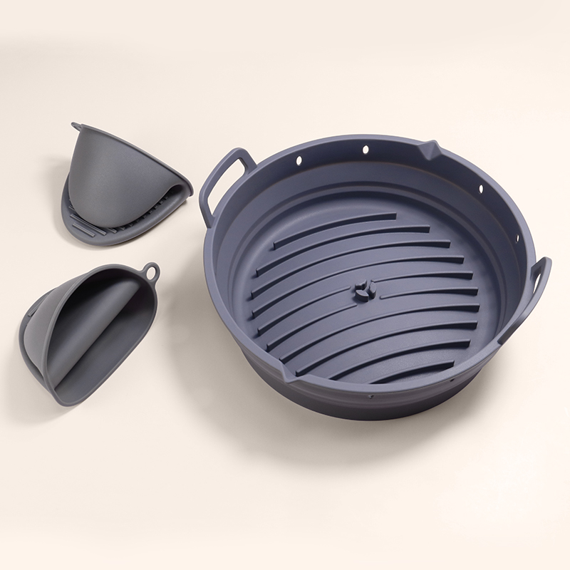 Grey with oven mitts