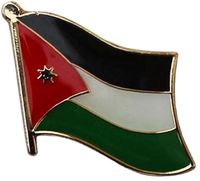 Badge drapeau Jordanien, fabrication directe, procédé de peinture au four, estampage, artisanat métallique pour le sport et la fête nationale