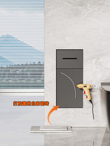 Hiện đại 304 thép không gỉ nhà vệ sinh bàn chải lưu trữ gạch chèn Hidden lõm thích hợp cho giấy cuộn cho khách sạn phòng tắm - Product Image 5