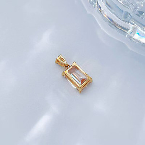 Collier Pendentif Fantaisie Élégant de Luxe en Or 18 carats avec Diamant <span class=keywords><strong>Rose</strong></span> de Laboratoire Double Brillant et Chaînes de Diamants pour Femme - Product Image 3