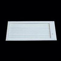 Grille de ventilation électrique moderne carrée en plastique et alliage d'aluminium avec télécommande pour un flux d'air précis, montage mural ou au plafond, extérieur