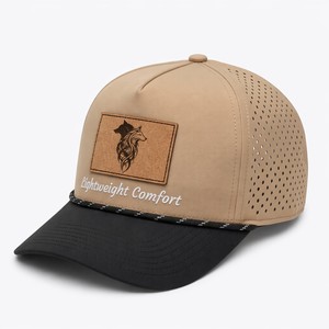Wholesale Custom Logo Flat Embroidered 5 Panel Sports Caps Canvas Unisex Adjustable Outdoor <b>Waterproof</b> Performance <b>Hat</b> - Product Image 1