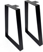 Pieds de table en métal noir de 28 pouces, pieds de bureau industriels robustes, pieds de meubles DIY pour la maison