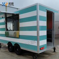 Remorque de restauration mobile personnalisée avec double essieu, fenêtre de service et cuisine en acier inoxydable