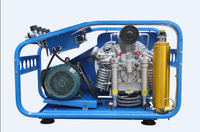 Compresseur d'air à piston haute pression conforme à la norme EN12021, lubrifié, portable, avec commande PLC, refroidi par air, pour la plongée sous-marine et la lutte contre les incendies