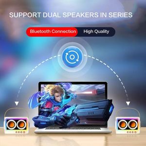 Mới xách tay RGB tiếng ồn hủy bỏ BT loa 360 surround hệ thống âm thanh TF Thẻ woofer HiFi Loa hộp đồng hồ cho bên nhà DC - Product Image 6