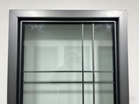 Portes à battants en verre en alliage d'aluminium FIDELIS, ouverture latérale, résistantes à l'eau, usage commercial, design postmoderne