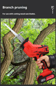 Sierra Recíproca Portátil para Trabajos en Madera - Batería de Litio Recargable, Diámetro de Hoja de 22 mm, Longitud de 1200 mm GX-LRS03 Alimentada por Batería - Product Image 4