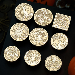 Nueva Serie HAOYINXIANG de Halloween: Sellos Dorados/Sellos de Lacre/Utensilios de Grabado en Relieve de 2.5cm/3cm/3cm*2cm - Envío Rápido de Fábrica - Product Image 3
