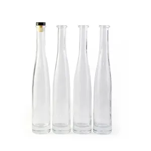 厂家价格透明玻璃750毫升伏特加瓶塞密封75 cl葡萄酒玻璃瓶500毫升制造商标志印刷