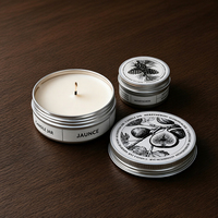 Boîte en aluminium multi-styles et pot à couvercle vissé avec impression offset personnalisable pour l'emballage de bougies