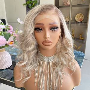 Peluca Sintética Premium de Moda Más Vendida en 2026 para Teñir Rubia con Encaje Transparente Invisible y Línea de Cabello Escandinava Larga y Rizada - Product Image 5