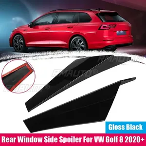 Rear for VW GOLF 8 MK8 MK VIII 2020-2021 <b>Window</b> Side Spoiler Canard Splitter Glossy Black Car Exterior Tail Wing <b>Cover</b> Trim Lip - Product Image 3