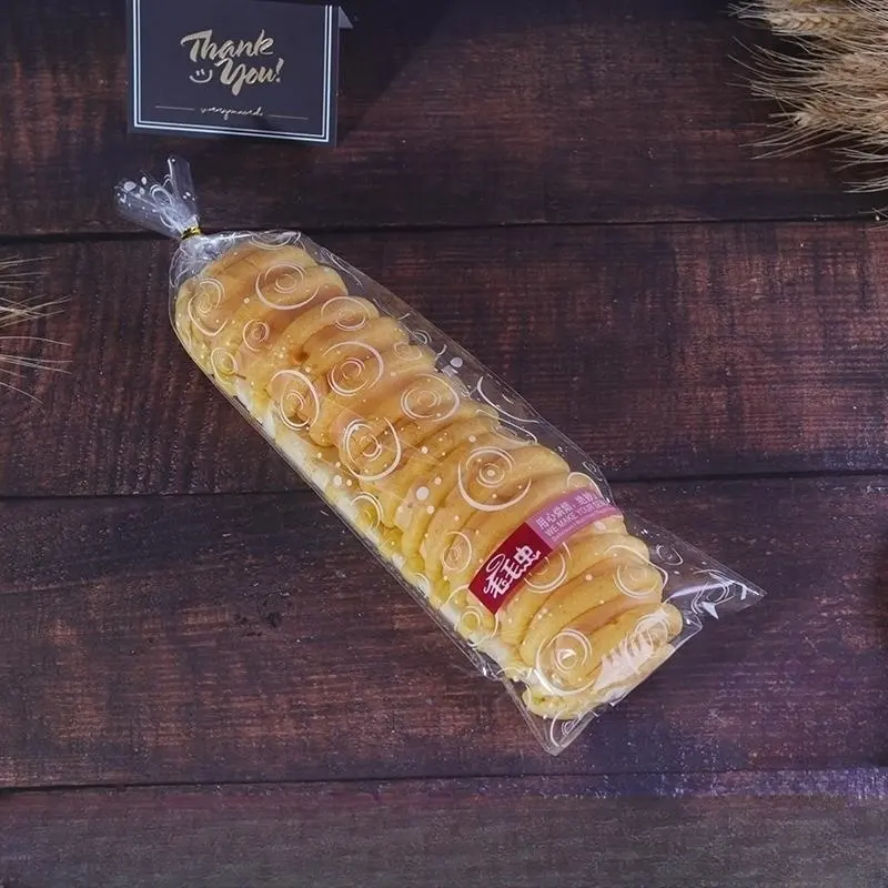 Kunden spezifische Plastik brotbeutel verdickt transparentes Brot Backen Gebäck Snack-Tasche