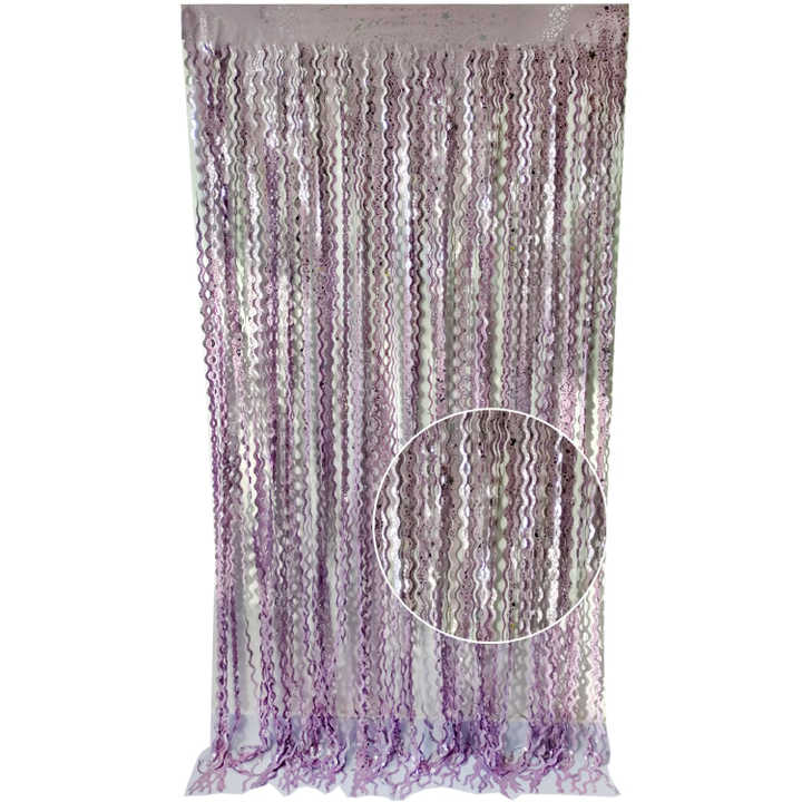 Tinsel Para Pegar Ceramica - Elegant Wavy Foil Fringe Curtains