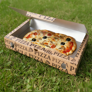 Heavy Duty 3 Ply Corrugated Paper Pizza Delivery Box Strong E Flute Cardboard Shipping <b>Container</b> for Restaurant - Product Image 5
