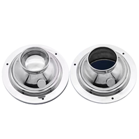Diffuseur à œil de bœuf réglable en acier inoxydable 304/201 argenté, style victorien, avec buse à jet moderne pour ventilation, utilisation extérieure et intérieure, aéroport