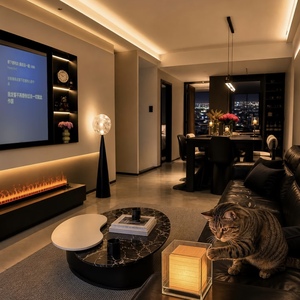 <span class=keywords><strong>Chimenea</strong></span> <span class=keywords><strong>Eléctrica</strong></span> Moderna 3D con Vapor de Agua, Control por Aplicación, Estilo <span class=keywords><strong>Opti</strong></span>-<span class=keywords><strong>Myst</strong></span>, <span class=keywords><strong>Chimenea</strong></span> Inteligente de Pared para Hogar y Hotel - Product Image 3