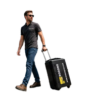 Nouvelle machine de nettoyage laser à fibre pulsée portable 300W 500W avec valise à roulettes pour le nettoyage du bois, des pneus, des moules et des moules à chaussures