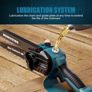 F.EASYD Security Upgrade 8 pulgadas inalámbrico sin escobillas Mini herramienta eléctrica doméstica motosierra para jardinería cargador opcional - Product Image 4