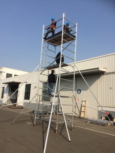 Torre di Ponteggio Mobile in Alluminio Leggero, Larghezza Singola/Doppia, Certificata EN 1004 per Manutenzione Interna e Installazione HVAC in Israele - Product Image 5