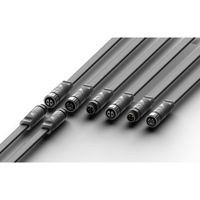 Connecteurs mâles M12 étanches avec fiche 2-5 broches, indice de protection IP67, 250V 10A