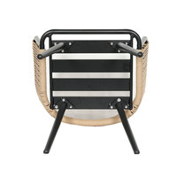 Chaises de salle à manger d'extérieur modernes en rotin PE et aluminium, et mobilier de jardin pour villa et parc – Durables et confortables