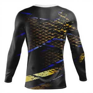 Factory Direct Sublimated Breathable Eco-Friendly Jiu Jitsu Rashguards Custom Rash Guard Full Sleeve <b>Surf</b> Logo MMA BJJ - Product Image 2