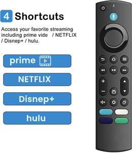 Télécommande vocale pour Fire Smart <span class=keywords><strong>TV</strong></span> Compatible avec <span class=keywords><strong>TV</strong></span> Stick (<span class=keywords><strong>4K</strong></span>, 2e génération, 3e génération, Life), pour AMZ Smart <span class=keywords><strong>TV</strong></span> Cube - Product Image 1