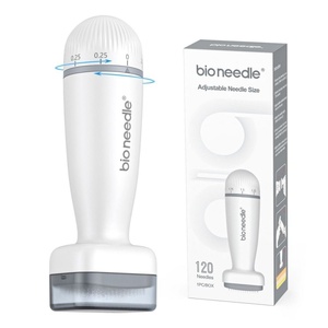 Bio Needle 120A ไมโครนีดเดิลสแตมป์ ปรับความลึกของเข็มได้ พร้อมอุปกรณ์เติมเซรั่ม หัวแบบสี่เหลี่ยมและแบบกลม ดีไซน์<span class=keywords><strong>กด</strong></span>ตรง - Product Image 1