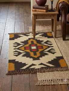 Handwoven Wool Jute Southwestern Tribal <b>Runner</b> <b>Rug</b> | Rustic Boho Farmhouse Entryway Hallway Accent Carpet for Home Decor - Product Image 2