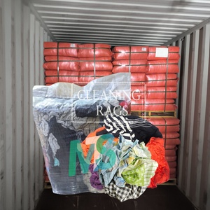 Trapos de Limpieza Industriales de Algodón de Alta Calidad en Colores Mixtos, Trapos Reciclados de Camisetas para Limpieza - Product Image 1