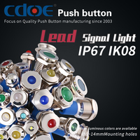 Montage UL Indicateur 8mm bleu 24V lampe témoin équipement petite lumière LED panneau métal IP67