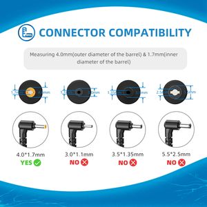 Cargador Rápido de Pared con Punta de Alimentación CC de 45 W, 19 V, 2,37 A, Certificado de Alta Calidad, con PD QC2.0 para Portátil Asus, Adaptador de Corriente de 4,5 x 3,0 mm - Product Image 4