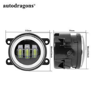 ไฟวงแหวน LED สีขาว 30W 6500LM ขนาด 3.5 นิ้ว 90 มม. สำหรับไฟตัดหมอก DRL พร้อมไฟสปอตไลท์ DRL ทรงกลมสองสี ขาว/เหลืองอำพัน กันน้ำระดับ IP67 สำหรับรถกระบะ - Product Image 2