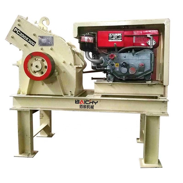 Small Mini Mining Crushing Equipment, Granite Gravel Sand Powder Hammer Mill, Portable diesel Engine Gold Hammer Mill Crusher