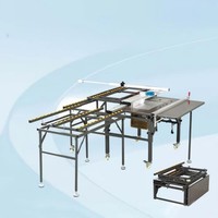 Scie circulaire portative 220V pour le travail du bois, à panneau coulissant, coupe à 45°, puissance 2KW, poids 50kg, pour rails de meubles anciens