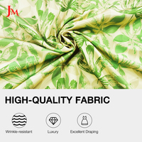 Tissu en satin de soie premium JM, imprimé numérique personnalisé, 100 % polyester, résistant aux plis, séchage rapide, vêtements pour filles