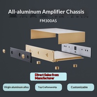Châssis d'amplificateur BRZHIFI FM300A, châssis en tôle personnalisé, formage de tôle, châssis composite fer-aluminium, châssis d'amplificateur Hi-Fi