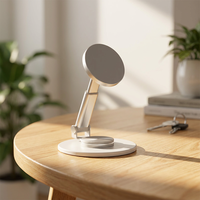 Support de téléphone magnétique télescopique compatible, rotation à 360°, support de bureau réglable