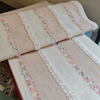 Rideaux occultants en tissu tufté à rayures verticales style bohème, crème rose texturé, jacquard thermique, pour fenêtres, vente en gros OEM