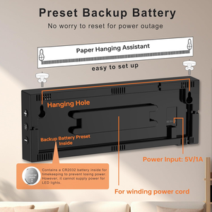 12 ''Lớn kỹ thuật số LED Đồng Hồ Treo Tường RGB Màu sắc DST ánh sáng ban đêm gắn cho lớp học phòng khách phòng ngủ làm bằng nhựa - Product Image 6