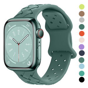 แถบยางซิลิโคนทอสำหรับ <span class=keywords><strong>Apple</strong></span> <span class=keywords><strong>Watch</strong></span> 8/<span class=keywords><strong>7</strong></span>/6/5/4/3/2/1สายกีฬาสำรองสำหรับ45/42/44/46มม. - Product Image 2