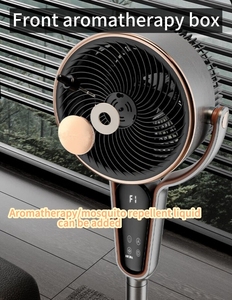 Smart APP/Voice/Remote Control Brushless Metal Stand Fan Adjustable Height Aromatherapy 24H <b>Timer</b> Pedestal Air Circulator Air Ci - Product Image 6