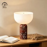 Lampe de table moderne en marbre, design élégant, alimentation AC, lampe de lecture LED pour chambre à coucher, décoration intérieure, lampe de chevet de luxe