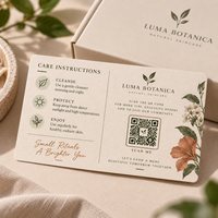 Cartes d'insertion personnalisées pour produits, emballages imprimés, cartes de remerciement, cartes d'instructions avec code QR pour les commandes des petites entreprises